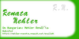 renata mehler business card